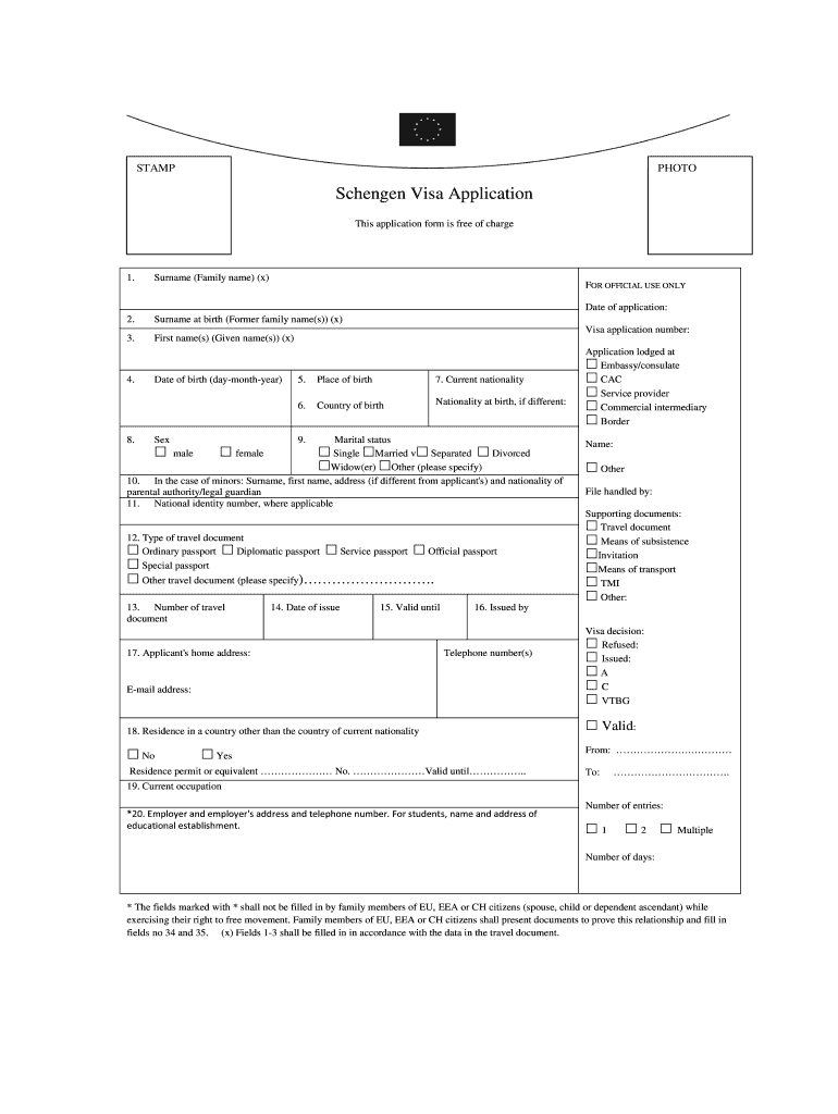 Netherlands Visa Application Form PDF