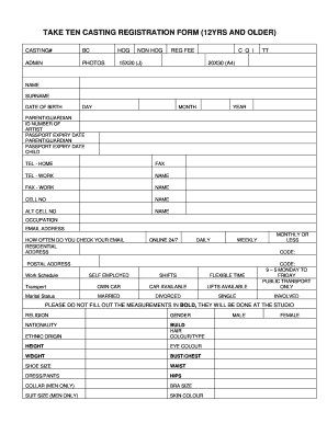 Casting Form