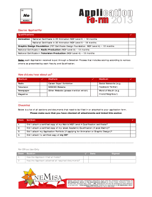 Nemisa Certificate Download  Form