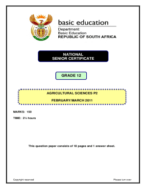 Agricultural Science Grade 12 Assignment Memo  Form