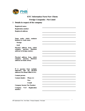 Fnb Fica Documents  Form