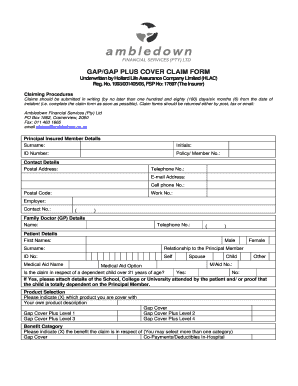 Ambledown Claim Form