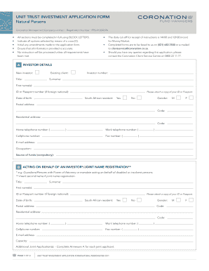 Coronation Application Forms