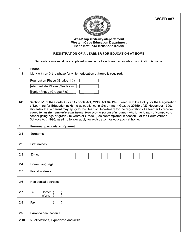 Wced Online  Form