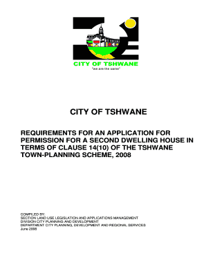 City of Tshwane Building Control Forms