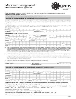  Gems Chronic Forms 2012-2024