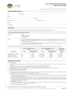 Fnb Credit Card Insurance Form