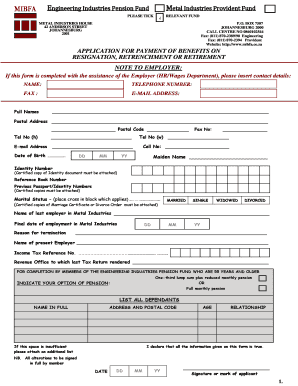Meibc Provident Fund  Form