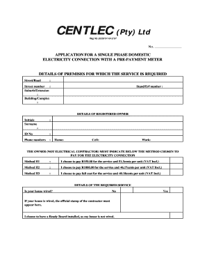 Centlec Vacancies in Bloemfontein  Form