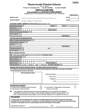 Mibfa Death Benefits Payout  Form