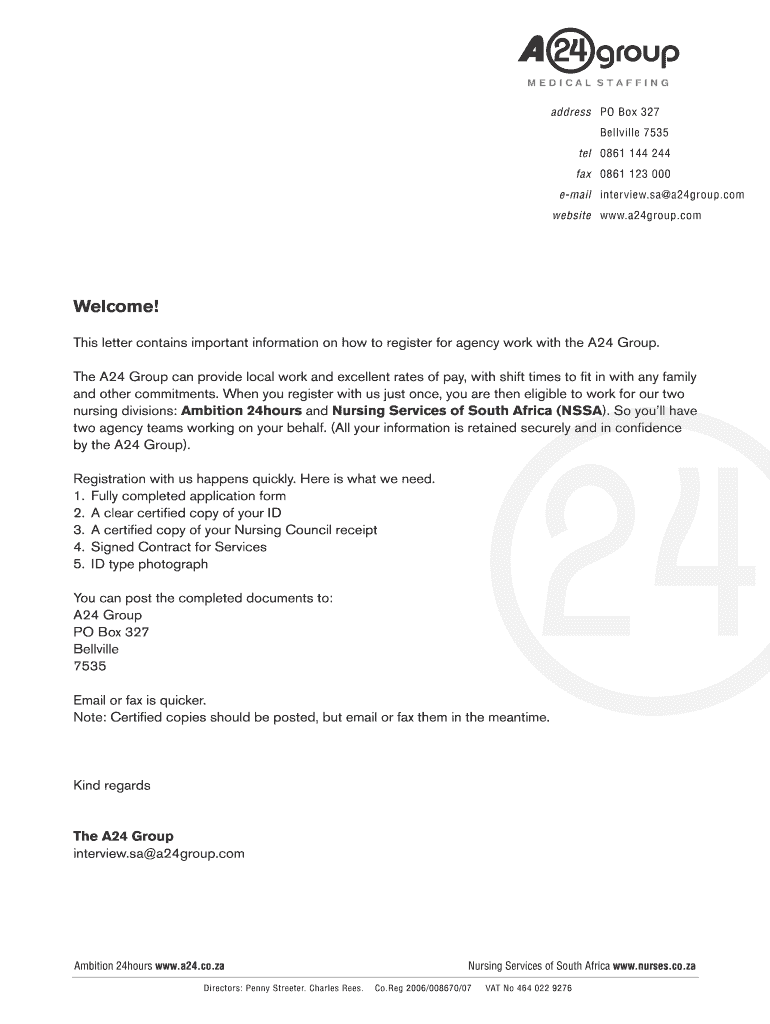 A24 Group Application Form