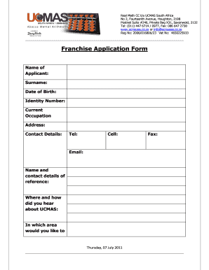 Franchise Enquiry Form