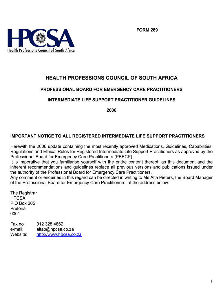 Hpcsa Ils New Protocol PDF  Form