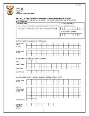 PetroleumDepartment EnergyREPUBLIC of SOUTH AFRICA  Form