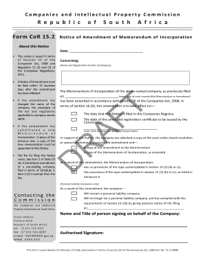 Cor 152 Fillable Form