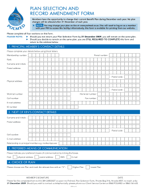 Polmed Dependant Cancellation Form