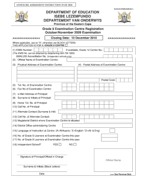 Eastern Cape Past Papers  Form