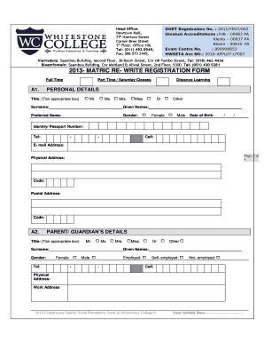 Whitestone College  Form
