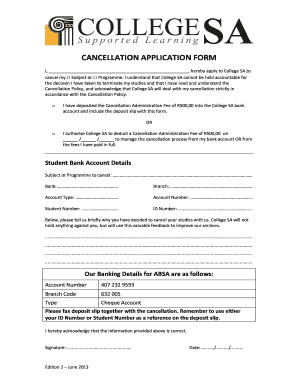 College Sa Application Form