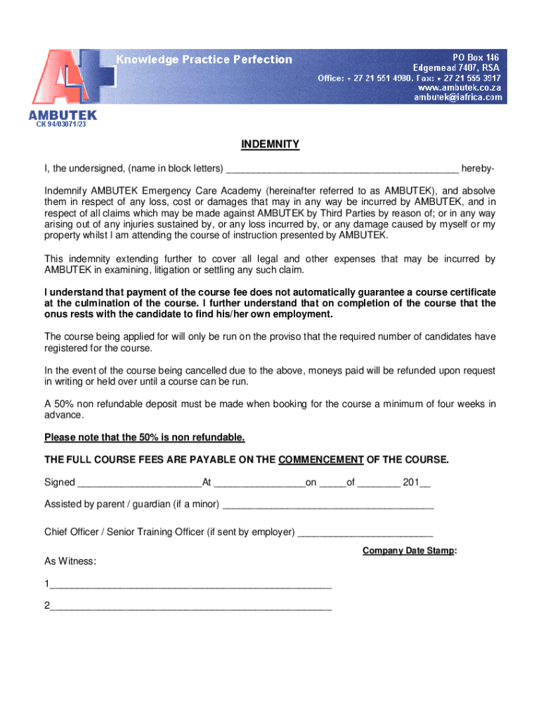 Netcare Paramedic Application Forms