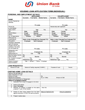 Union Home Housing Loan Annexure  Form