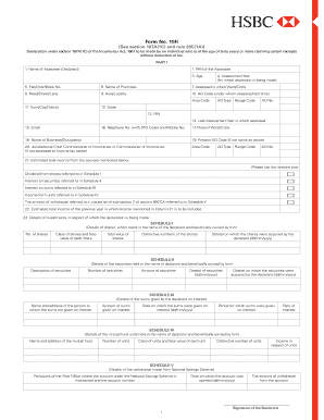 Form 15h Download Editable PDF