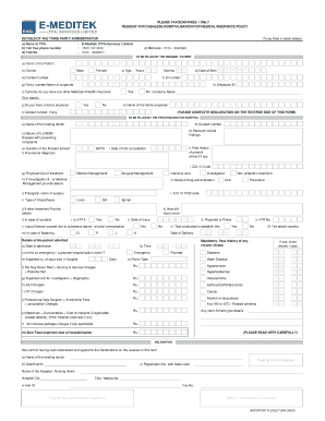 E Meditek Card  Form