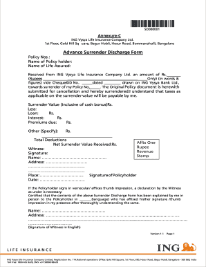 Exide Life Insurance Surrender Form