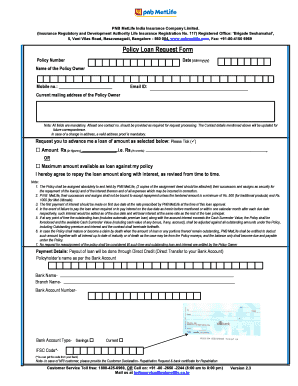 Metlife Loan Request Form