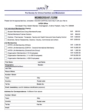 Iapen Membership  Form