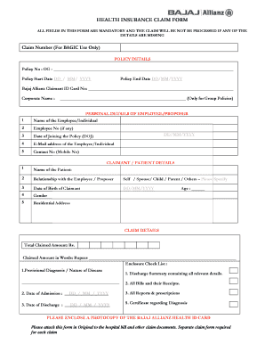 Bajaj Claim Form