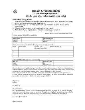 Esee Banking  Form