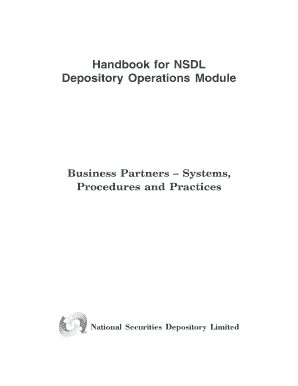 Nsdl Depository Operations Module  Form