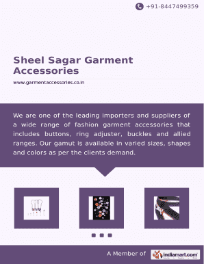 Garments Accessories List PDF  Form