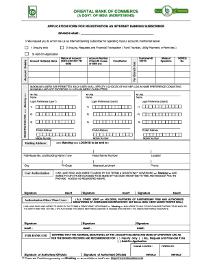 Obconline Co N Net Banking  Form