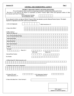 Pfrda Dto Registration Annexure N2 Form