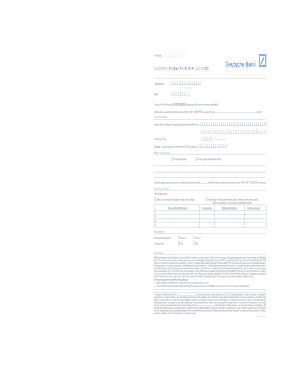 Deutsche Bank Blocked Account Form Sample