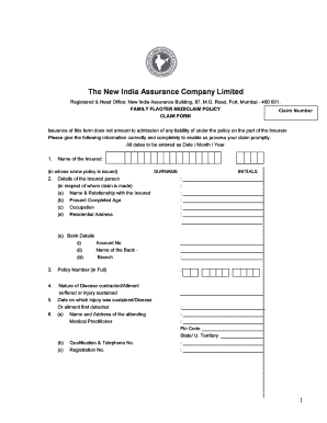 New India Assurance Forms Download