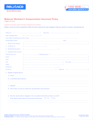 Reliance Wc  Form