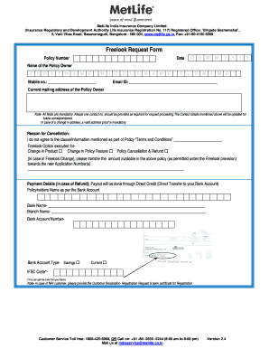 Look Cancellation Form Pnb Metlife