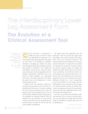 Lower Leg Assessment  Form