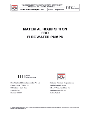 Firewater Pump Package  Form