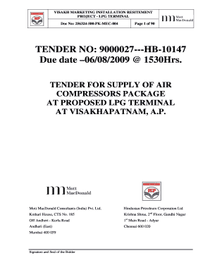 Tender Documents PDF  Form