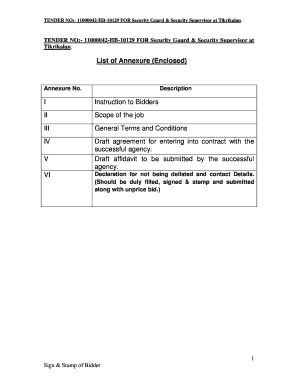 Dgr Security Agency List  Form