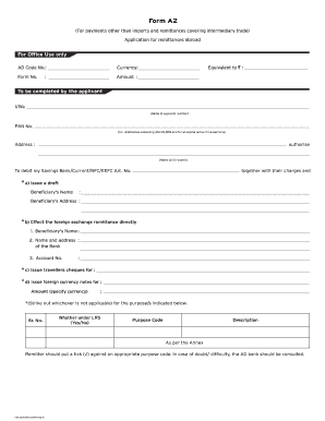 Citibank Form A2