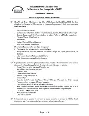 Hscl Empanelment  Form