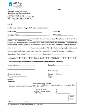 Sbi Swarna Ganga Track Account  Form