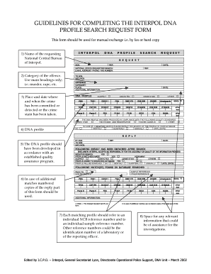 Interpol Search Request Form