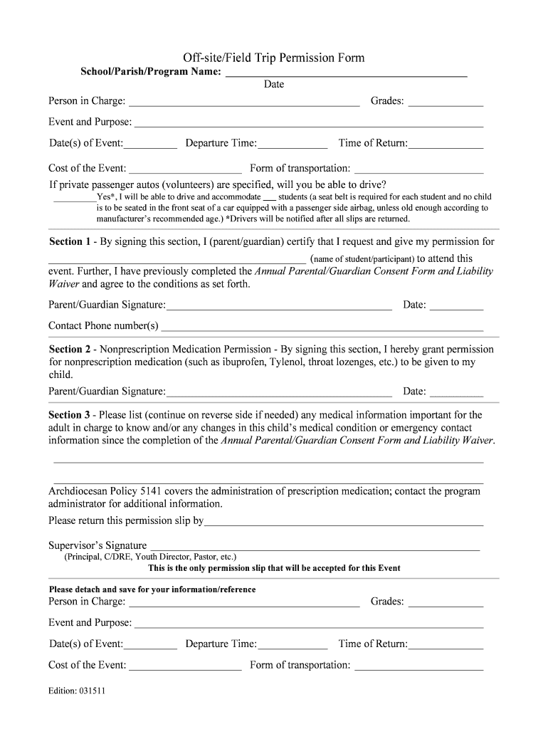 sdp field trip permission slip