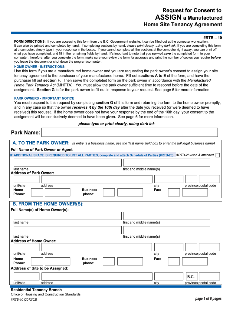 Rtb 10 Form